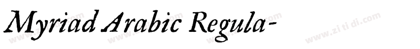 Myriad Arabic Regula字体转换